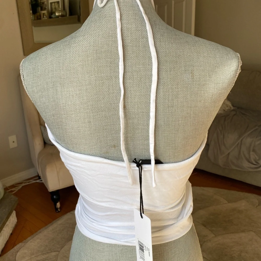 New Bono white jersey halter top - Picture 3 of 7